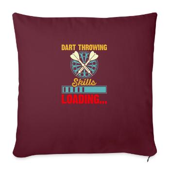 Fléchettes - Compétences de lancer de fléchettes Loading... - Housse de coussin décorative 45 x 45 cm - bordeaux - Devant