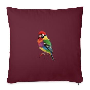 Lebendiges Spektrum-Finch - Sofakissenbezug 45 x 45 cm - Burgunderrot - Vorne