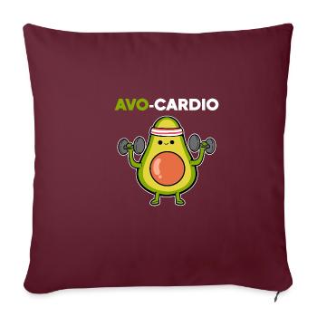 AVO-Cardio-adepte du poison - Housse de coussin décorative 45 x 45 cm - bordeaux - Devant