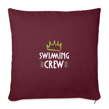 Swimming Crew - Sofa pillowcase 17,3'' x 17,3'' (45 x 45 cm) - burgundy - Front