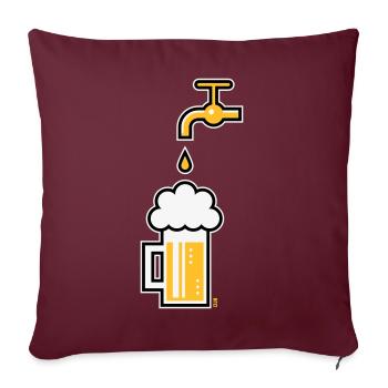 Robinet de chope à bière (Chope à bière Chope à bière / 3C) - Housse de coussin décorative 45 x 45 cm - bordeaux - Devant