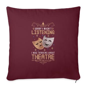 Acteur Scénographie Art Broadway - Housse de coussin décorative 45 x 45 cm - bordeaux - Devant