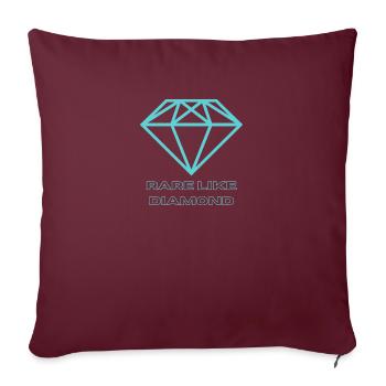 Rare comme un diamant - Housse de coussin décorative 45 x 45 cm - bordeaux - Devant