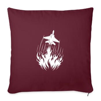 Pompier Avion Modèle Avion Modèle Avion Modèle Avion - Housse de coussin décorative 45 x 45 cm - bordeaux - Devant