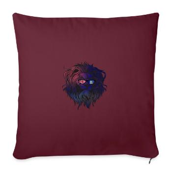 Îles Falkland - Housse de coussin décorative 45 x 45 cm - bordeaux - Devant