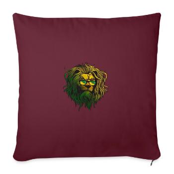 Guyane française - Housse de coussin décorative 45 x 45 cm - bordeaux - Devant