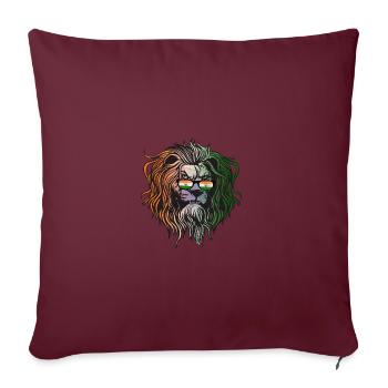Inde - Housse de coussin décorative 45 x 45 cm - bordeaux - Devant