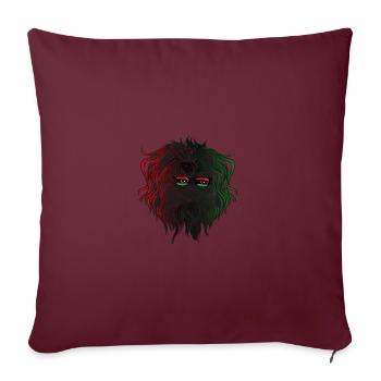 Libye - Housse de coussin décorative 45 x 45 cm - bordeaux - Devant