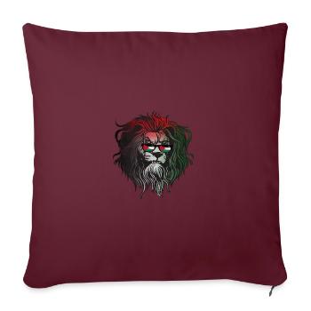 Palestine - Housse de coussin décorative 45 x 45 cm - bordeaux - Devant