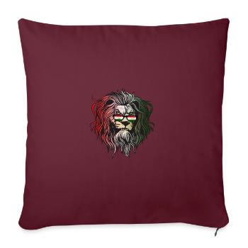 Tadjikistan - Housse de coussin décorative 45 x 45 cm - bordeaux - Devant