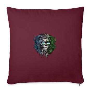 Ouzbékistan - Housse de coussin décorative 45 x 45 cm - bordeaux - Devant