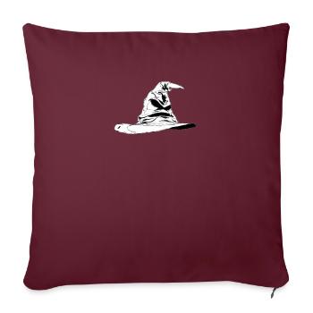 Chapeau parlant - Housse de coussin décorative 45 x 45 cm - bordeaux - Devant