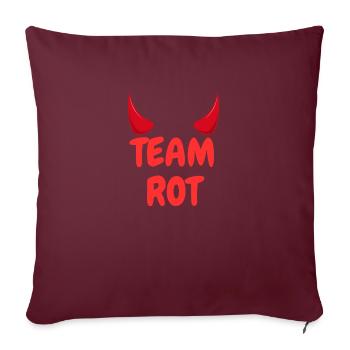 Team Rot - Sofakissenbezug 45 x 45 cm - Burgunderrot - Vorne