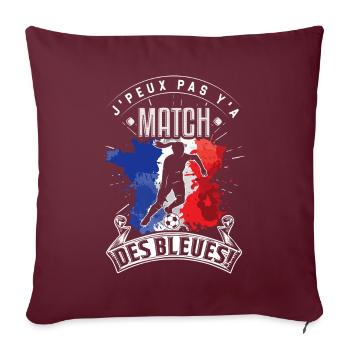 Les Bleues Footballer. Women's France Team - Sofa pillowcase 17,3'' x 17,3'' (45 x 45 cm) - burgundy - Front