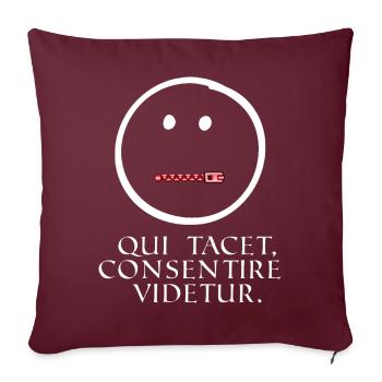 qui se tait semble être d'accord que le latin sait - Housse de coussin décorative 45 x 45 cm - bordeaux - Devant