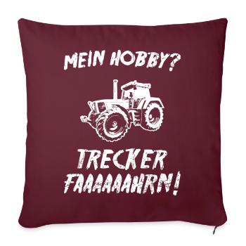 Trecker - Sofakissenbezug 45 x 45 cm - Burgunderrot - Vorne