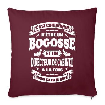 BOGOSSE ET DIRECTEUR DE-CABINET - Housse de coussin décorative 45 x 45 cm - bordeaux - Devant