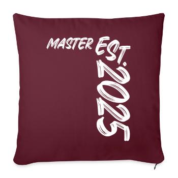 Master Est. 2025 - Housse de coussin décorative 45 x 45 cm - bordeaux - Devant