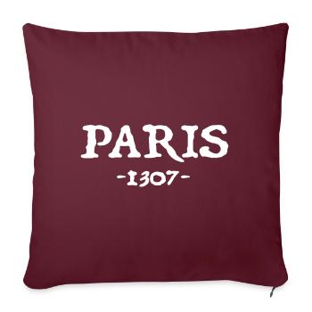 Paris 1307 - Sofakissenbezug 45 x 45 cm - Burgunderrot - Vorne