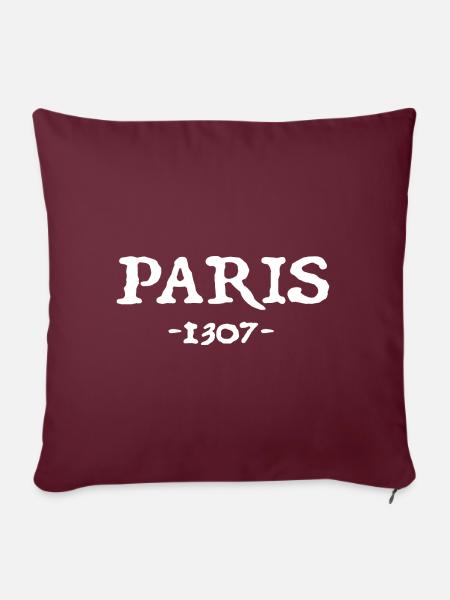 Paris 1307 - Sofakissenbezug 45 x 45 cm - Burgunderrot