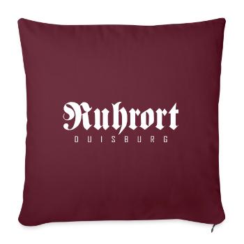 Ruhrort Duisburg Stadt Industrie Kohle Ruhrpott - Sofakissenbezug 45 x 45 cm - Burgunderrot - Vorne