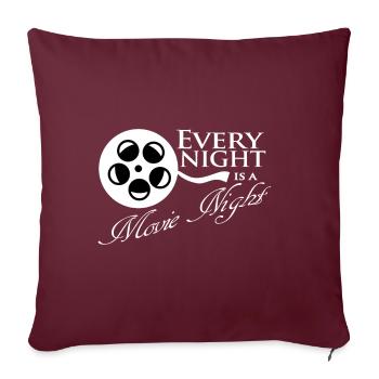 films - Housse de coussin décorative 45 x 45 cm - bordeaux - Devant