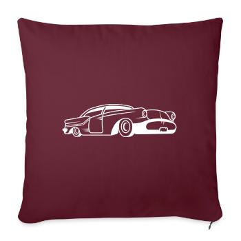 Oldtimer - Sofakissenbezug 45 x 45 cm - Burgunderrot - Vorne