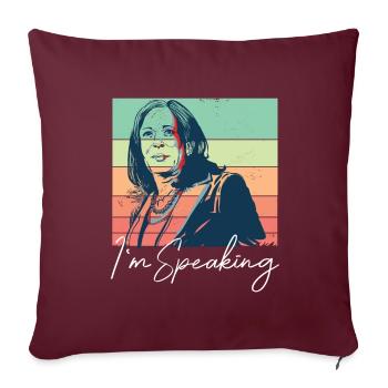 Kamala Harris I'm Speaking - Sofakissenbezug 45 x 45 cm - Burgunderrot - Vorne