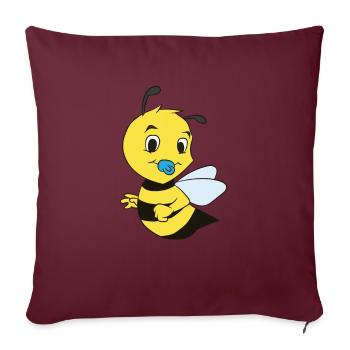 Abeille Sexe Révéler Garçon Bleu Cadeau - Housse de coussin décorative 45 x 45 cm - bordeaux - Devant