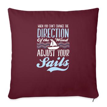 Voile Changer le vent Ajuster votre voile - Housse de coussin décorative 45 x 45 cm - bordeaux - Devant