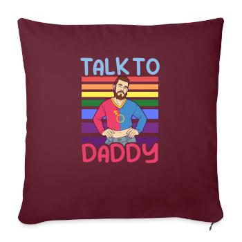 Gay Daddy Vintage Parler à Papa - Housse de coussin décorative 45 x 45 cm - bordeaux - Devant