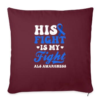 Als prend conscience de son mon combat - Housse de coussin décorative 45 x 45 cm - bordeaux - Devant