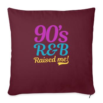 J’aime les années 90 90 Le R&B m’a élevé - Housse de coussin décorative 45 x 45 cm - bordeaux - Devant