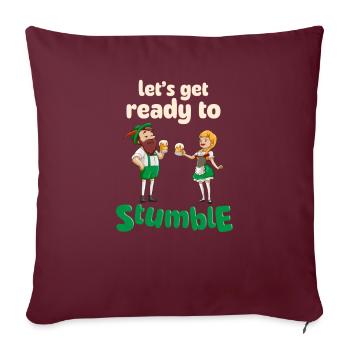Drôle de Saint-Patrick laisse trébucher - Housse de coussin décorative 45 x 45 cm - bordeaux - Devant