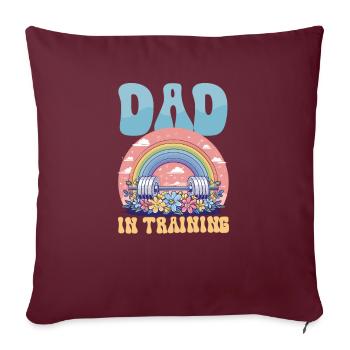 Zukünftiger Papa Papa in Ausbildung - Sofakissenbezug 45 x 45 cm - Burgunderrot - Vorne