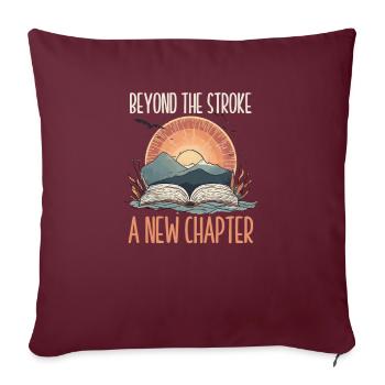 Survivant d’un AVC : Au-delà de l’AVC : nouveau chapitre - Housse de coussin décorative 45 x 45 cm - bordeaux - Devant