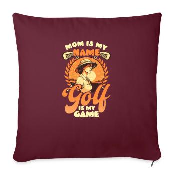 Maman Golfeur Maman Est Nom Le Golf Est Un Jeu - Housse de coussin décorative 45 x 45 cm - bordeaux - Devant