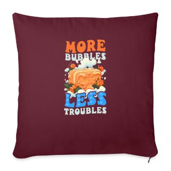 Fabrication de savon, plus de bulles, moins de problèmes - Housse de coussin décorative 45 x 45 cm - bordeaux - Devant