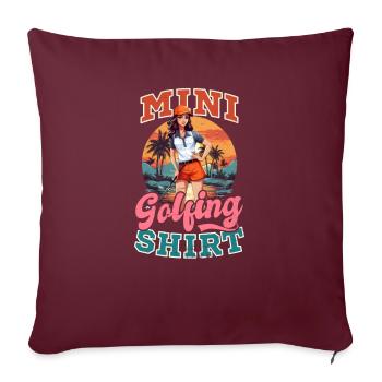Tenue de minigolf - Housse de coussin décorative 45 x 45 cm - bordeaux - Devant