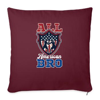 Boxen All American Bro - Sofakissenbezug 45 x 45 cm - Burgunderrot - Vorne