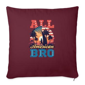 Windsurfen All American Bro - Sofakissenbezug 45 x 45 cm - Burgunderrot - Vorne