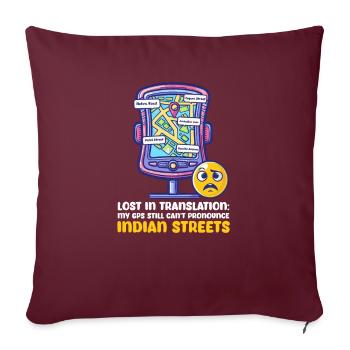 L’Amérindien ne peut toujours pas prononcer Indian Stree - Housse de coussin décorative 45 x 45 cm - bordeaux - Devant