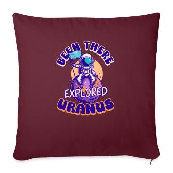 Uranus y est allé, a exploré Uranus - Housse de coussin décorative 45 x 45 cm - bordeaux - Devant