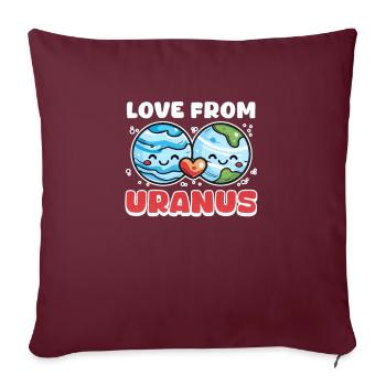 Uranus Amour d'Uranus - Housse de coussin décorative 45 x 45 cm - bordeaux - Devant