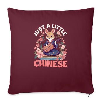 Chinesisch Nur wenig Chinesisch - Sofakissenbezug 45 x 45 cm - Burgunderrot - Vorne