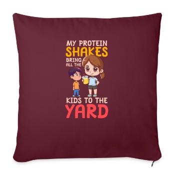 Bodybuilding Mom Protein Shakes bringen Kinder in den Garten - Sofakissenbezug 45 x 45 cm - Burgunderrot - Vorne