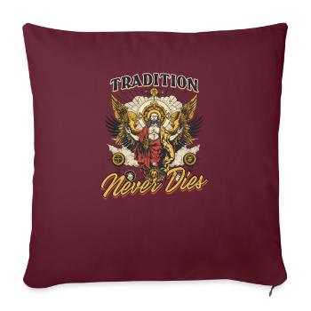 Orthodoxe Tradition stirbt nie - Sofakissenbezug 45 x 45 cm - Burgunderrot - Vorne