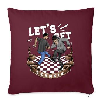 Ska Genre De Musique Jamaïcaine Amoureux De Jazz - Housse de coussin décorative 45 x 45 cm - bordeaux - Devant