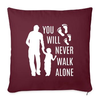 Father and Son Dad Child Dad Boy Footprint Fun - Sofa pillowcase 17,3'' x 17,3'' (45 x 45 cm) - burgundy - Front