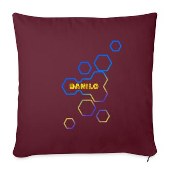 Nid d’abeille Danilo - Housse de coussin décorative 45 x 45 cm - bordeaux - Devant